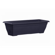 JARDINIERE PLASTIQUE NOIR A RESERVE D'EAU